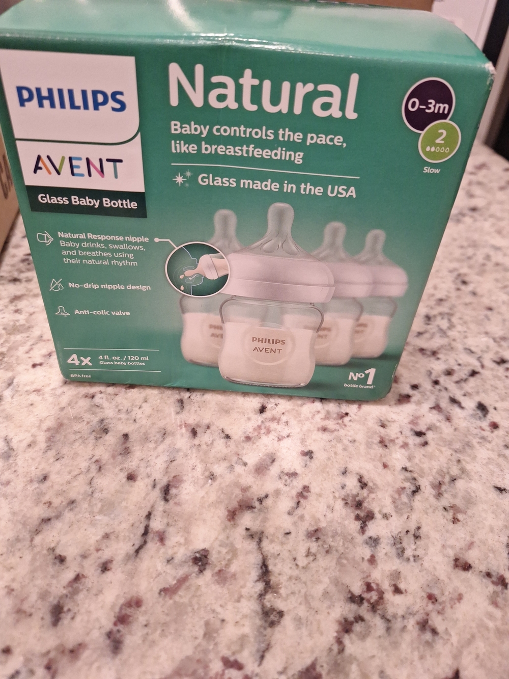 Natural Glass Baby Bottles - White